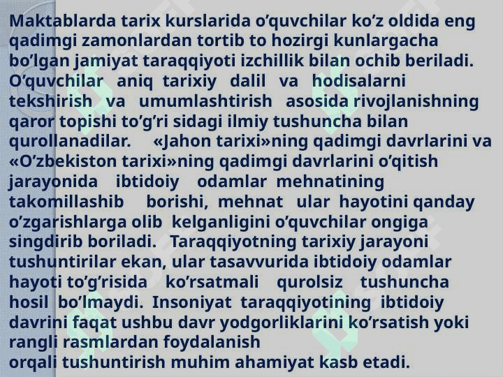 O’zbekiston tarixini o’rganish va o’qitishning dolzarb masalalari 6