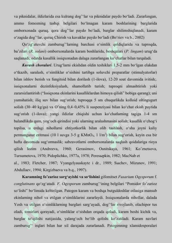 Karom kasalliklari va ularga qarshi kurash choralari 3