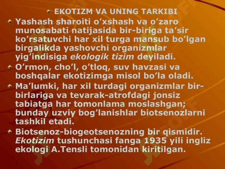 Biotsenoz va ekotizimlar 6