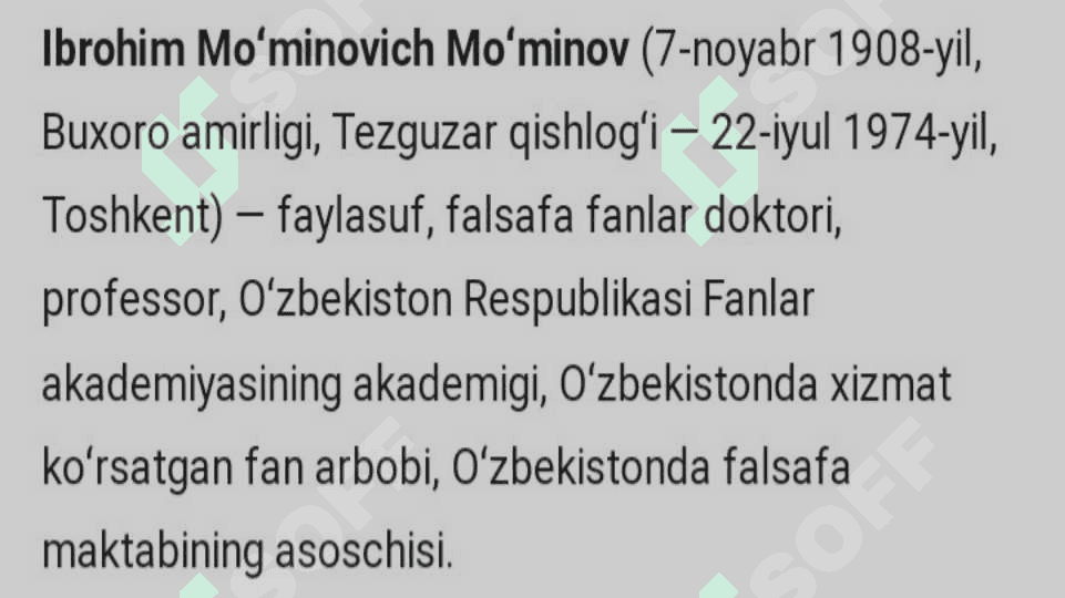 I. M. Mòminovning  tarix fani rivojidagi xizmatlari 2