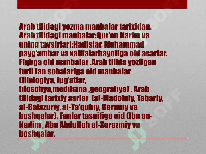 Arab yozuvidagi ilk o’rta asr yozma manbalari tahlili 3