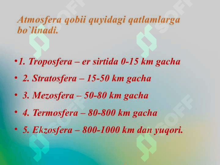 Atmosfera havosini ifloslantiruvchi manbalar 4
