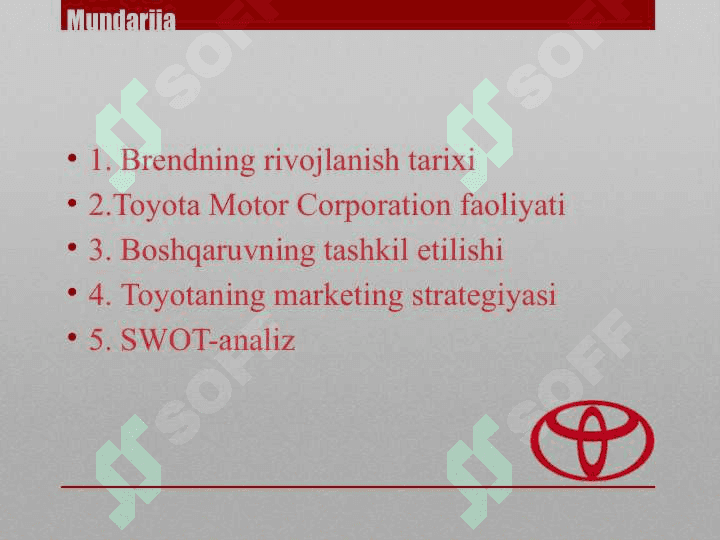 Toyota Motor Corporation 2