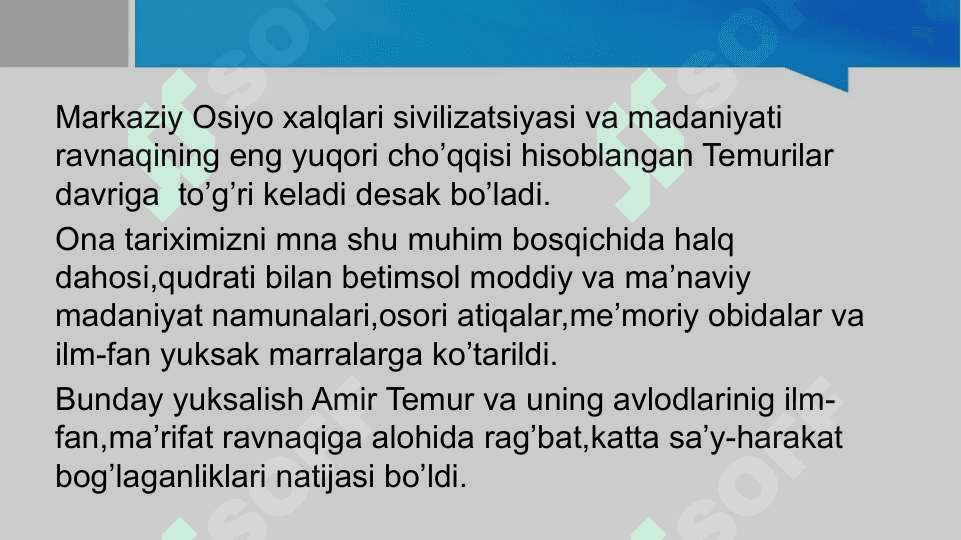 Amir Temur va Temuriylar davri ilm-fan va madaniyat 4