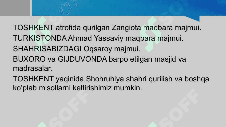 Amir Temur va Temuriylar davri ilm-fan va madaniyat 7
