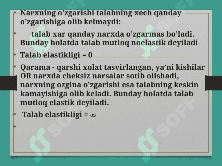 Talab va taklif elastikligi 6