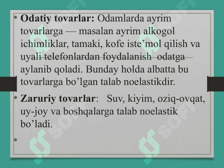 Talab va taklif elastikligi 8