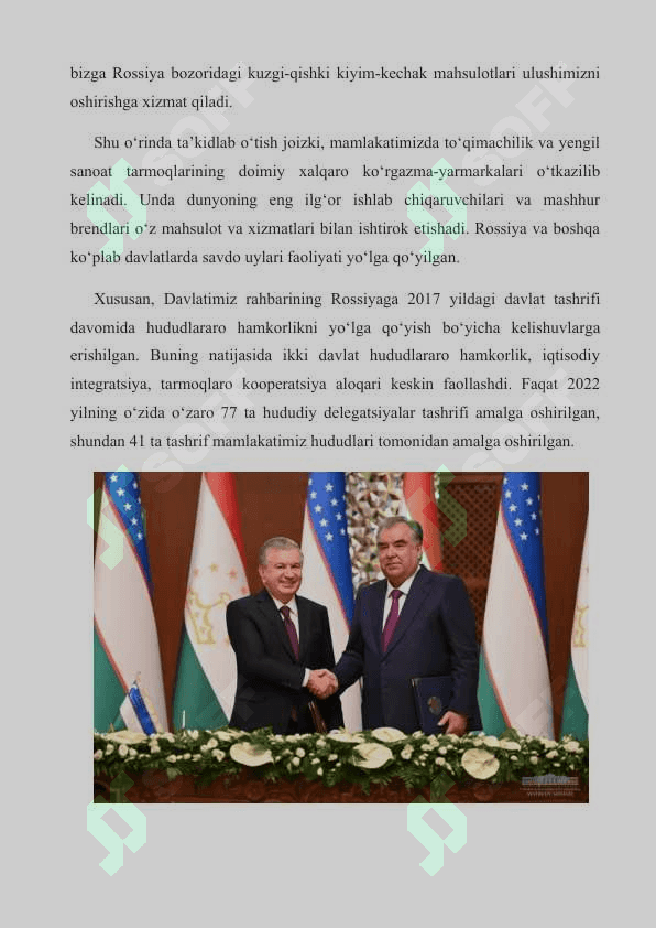 OCHIQLIK O'ZARO TENG VA MANFAATLI HAMKORLIKKA ASOSLANGAN TASHQI SIYOSAT YURITISH 4