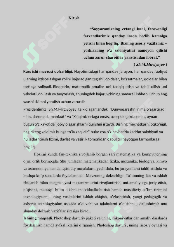Photoshop dasturiy paketi va uning imkoniyatlaridan amaliy darslarda foydalanish 3