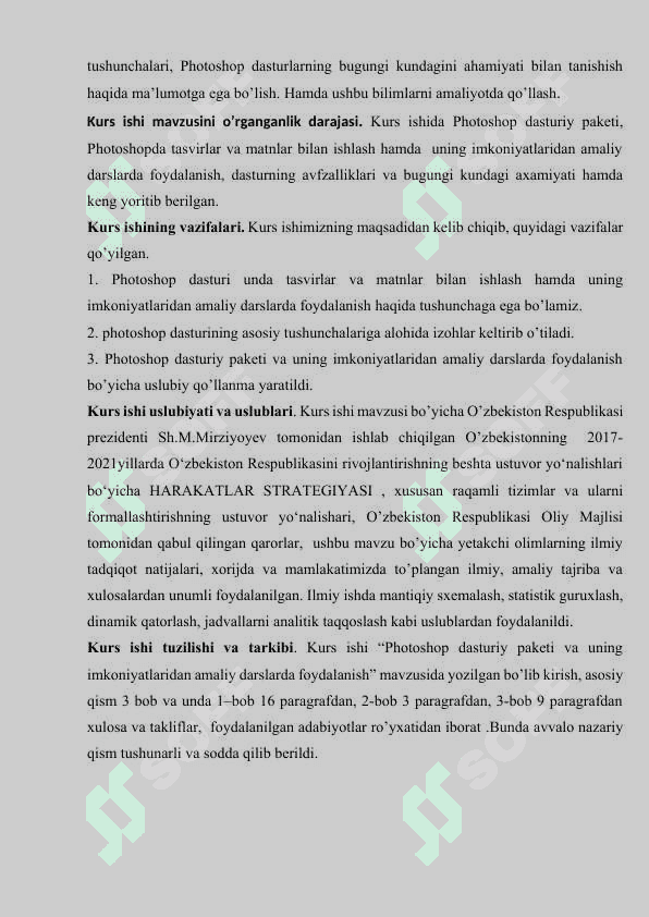 Photoshop dasturiy paketi va uning imkoniyatlaridan amaliy darslarda foydalanish 4