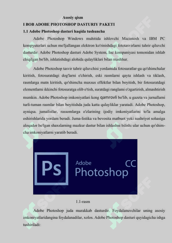 Photoshop dasturiy paketi va uning imkoniyatlaridan amaliy darslarda foydalanish 5