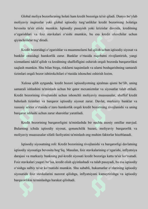 Kredit bozori va uning ishtirokchilari 6