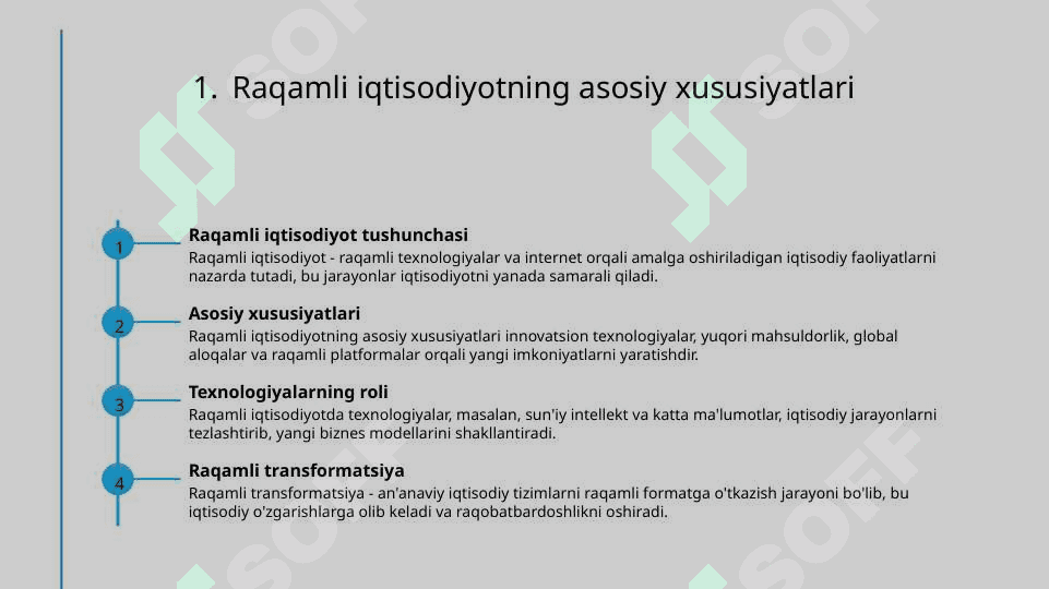 Raqamli iqtisodiyotning xususiyatlari va xorijiy davlatlarda rivojlanishi 24 4