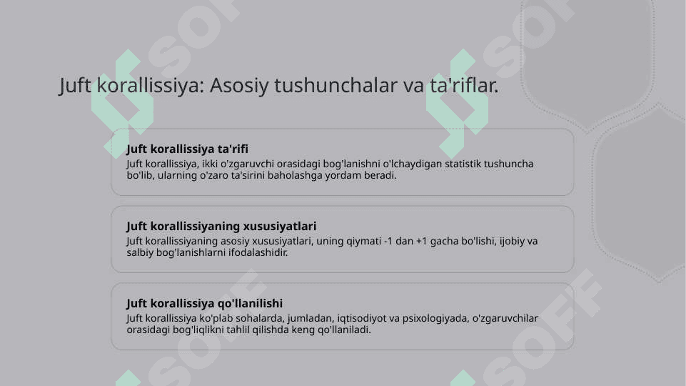 Juft xususiy va ko'plikdagi korallissiya konstitutlari ularning o'zaro farqlari 3