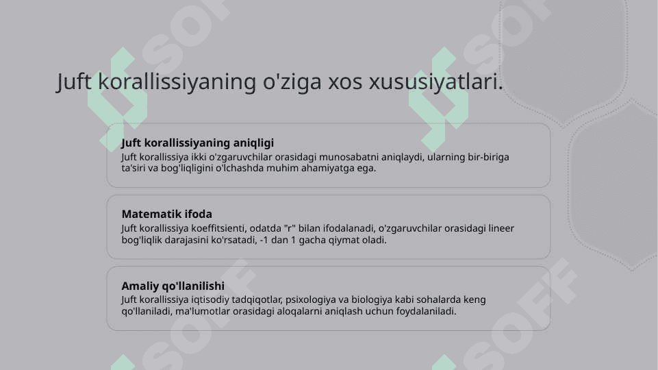 Juft xususiy va ko'plikdagi korallissiya konstitutlari ularning o'zaro farqlari 4