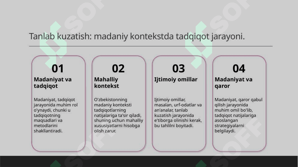 Tanlab kuzatish mohiyati zaruriyati va maqsadi 1 7