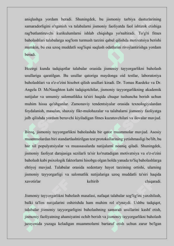 TALABALARNING JISMONIY TAYORLIGINI ANIQLASH 3