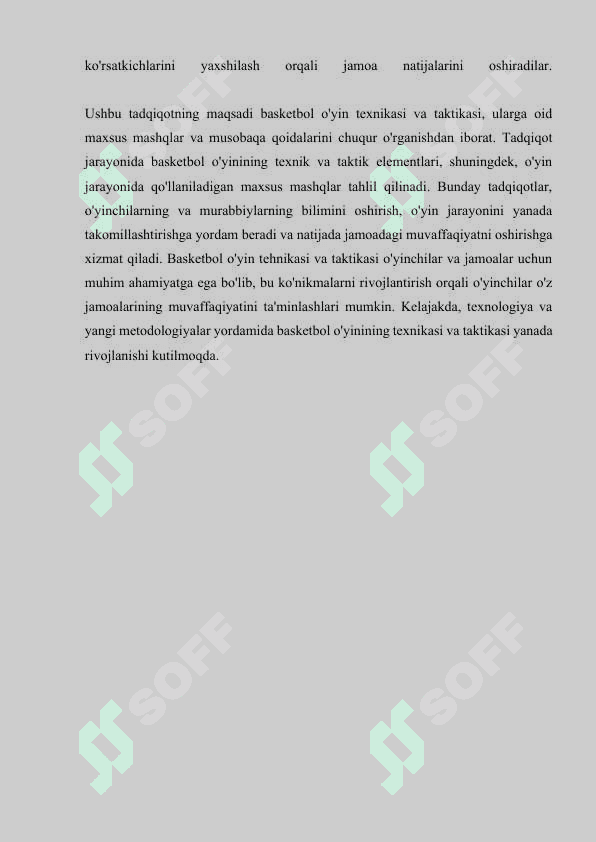 BASKETBOL O'YIN TEHNIKASI VA TAKTIKASI  ULAR BILAN MAHSUS MASHIQLAR MUSOBAQA QOIDALARI 3