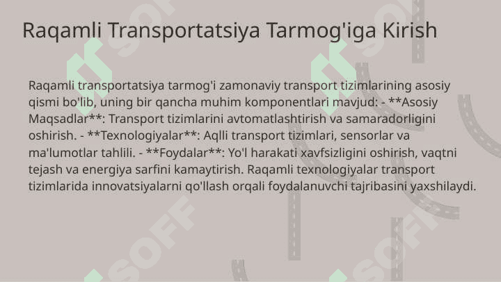 Raqamli transportatsiya tarmogʻi 3
