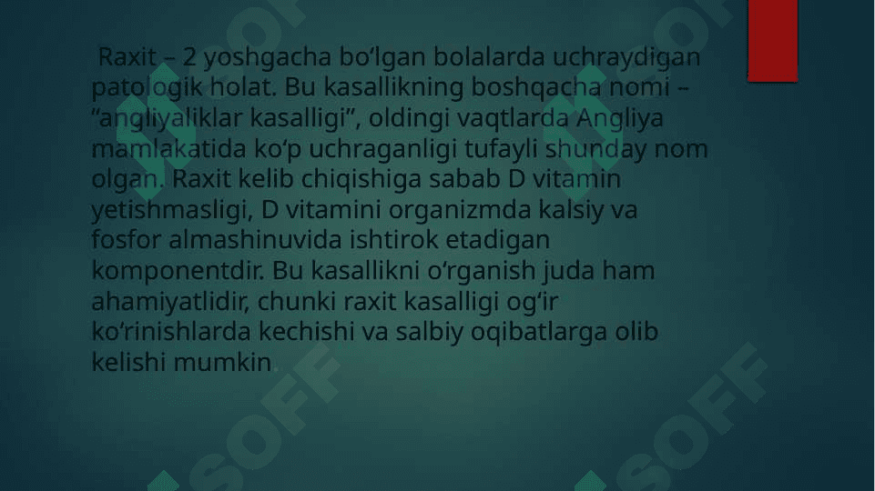 Raxitsimon kasalliklar 3