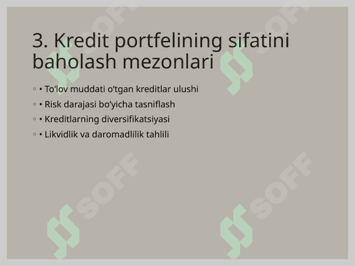 Tijorat banklarining kredit portfelini ekonometrik modellashtirish 6
