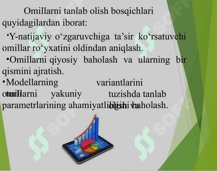 Ko'p omilli ekonometrik taxlil 4