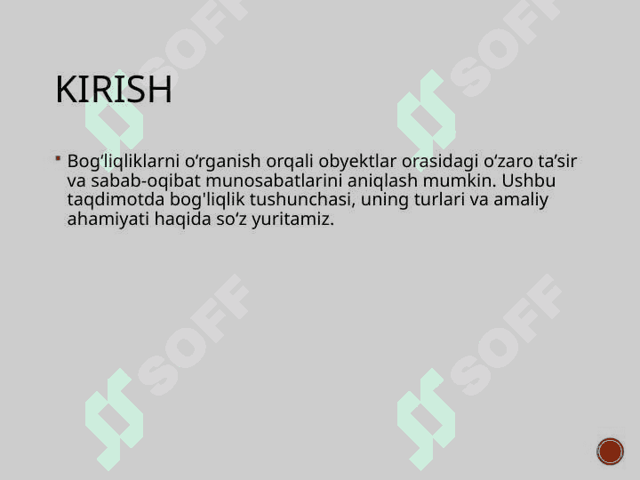 Bog‘liqliklar turlarini o‘rganish 3