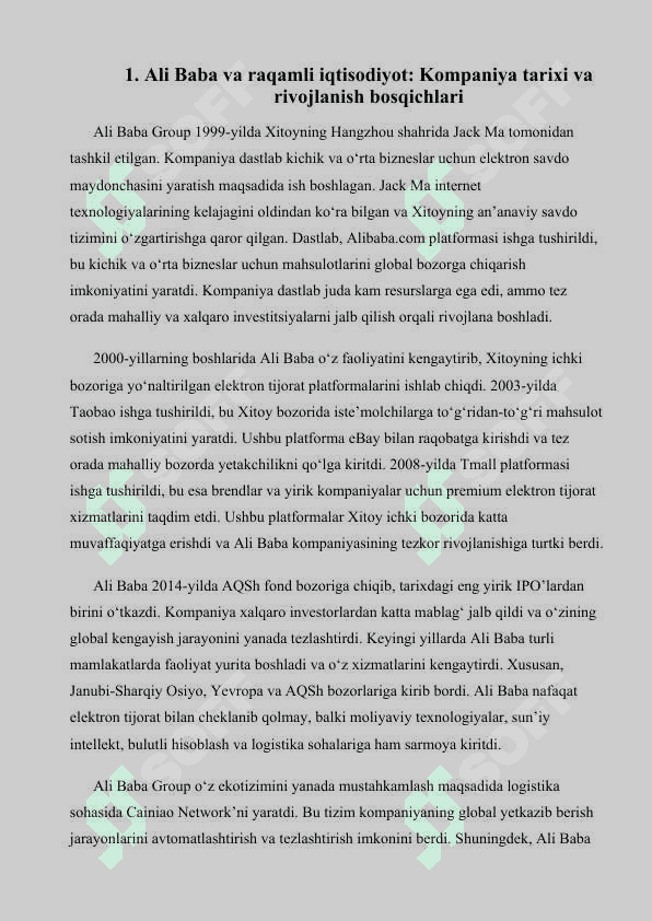 Ali Baba raqamli iqtisodiyotida global elektron tijorat lideri sifatida 3