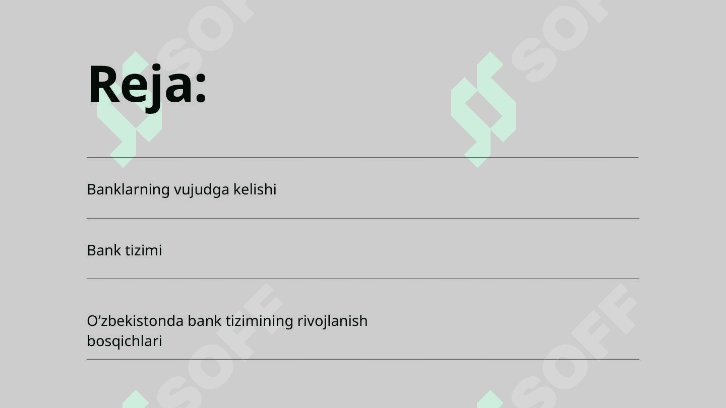 Banklarning kelib chiqishi va bank tizimi 2