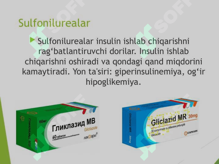 Qandsiz diabetda ishlatiladigan dori vositalari 4