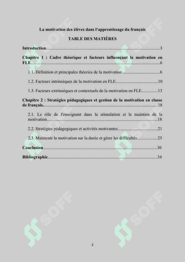 La motivation des élèves dans l‘apprentissage du français 2