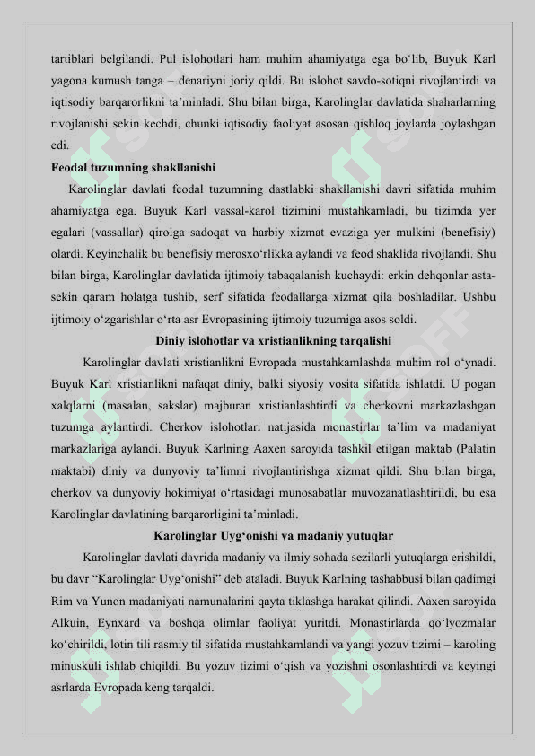 Karolinglar davlati tarixiga oid ilmiy tadqiqotlar mavzusida tezis  25 2
