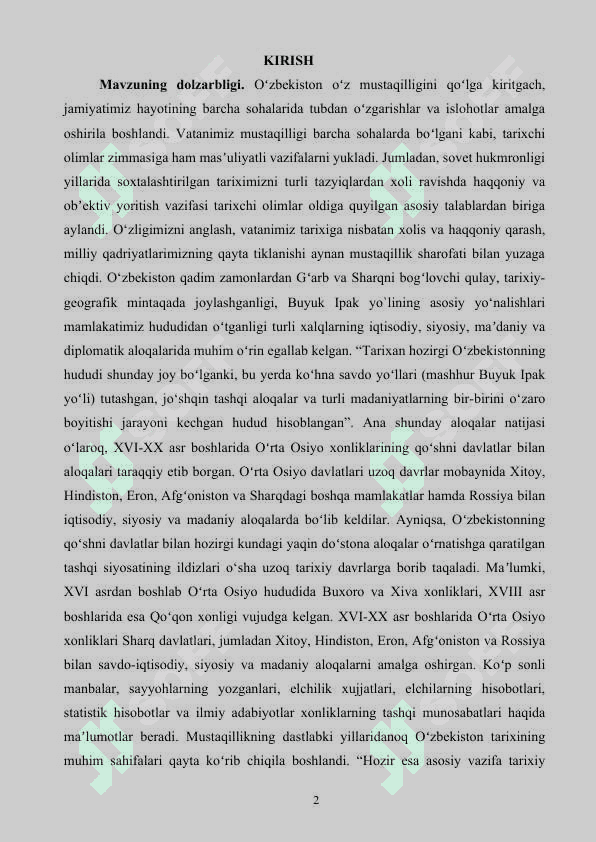 Mirza Olim Mahdum hojining “Tarixi Turkiston” asari  KURS ISHI 2