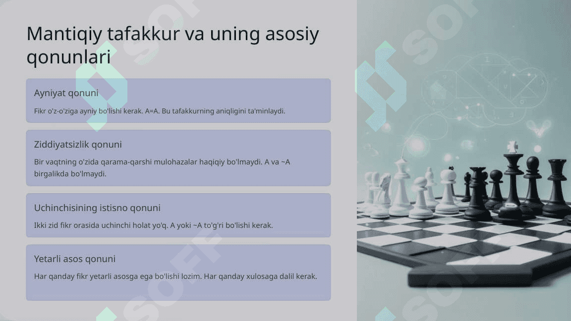 Falsafada Mantiq. Fikrlash san'atining tahlili 4