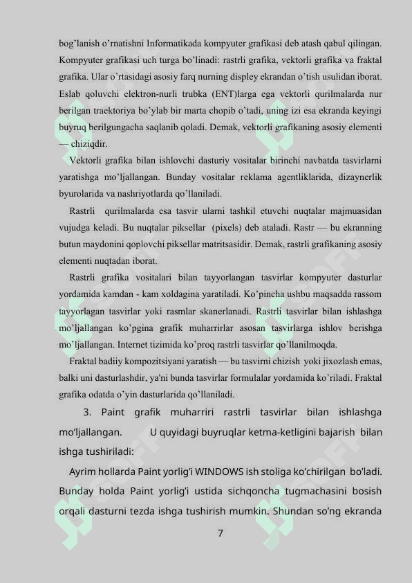 Paint grafik muxarriri va uning imkoniyatlaridan samarali foydfalanish usullari 7