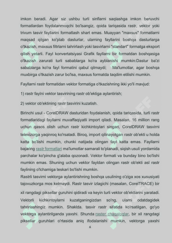 KOMPYUTER GRAFIKASI SOHASIDAGI FAYL FORMATLARI VA BIR-BIRIDAN FARQLI JIHATLARI 6