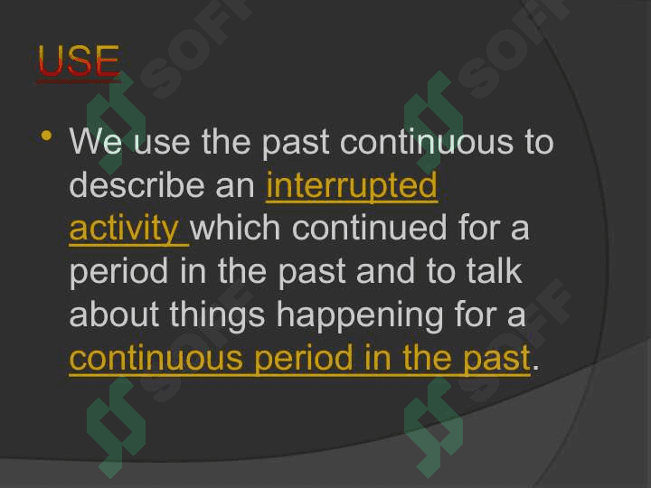 PAST CONTINUOUS TENSE 2