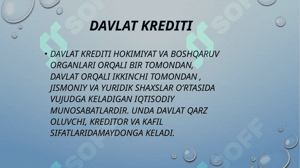 DAVLAT KREDITI 3