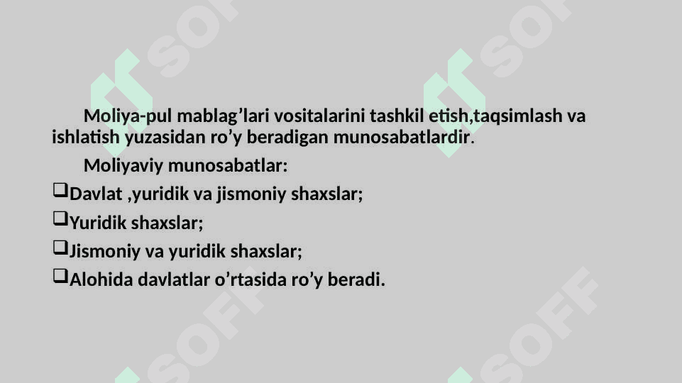 MOLIYA VA MOLIYA TIZIMI 3