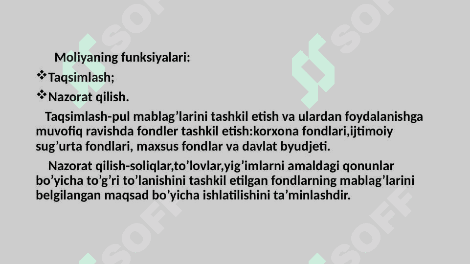 MOLIYA VA MOLIYA TIZIMI 4