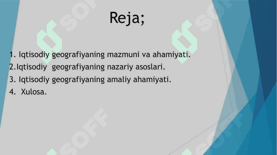 ’’Iqtisodiy geografiya’’ fanining nazariy va uslubiy masalalari. 2