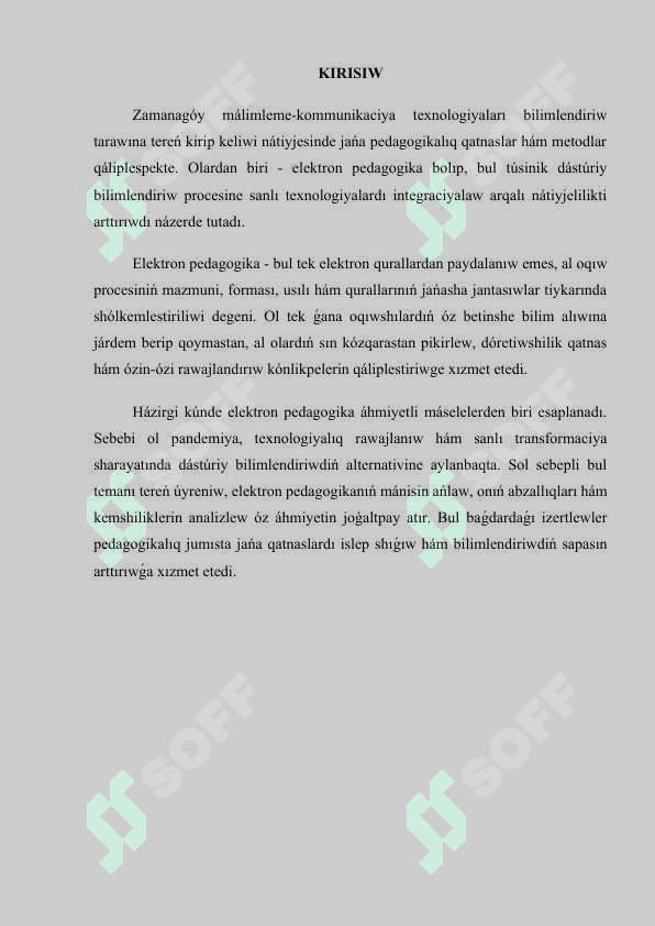 Elektron pedagogika hám onıń ayrıqsha qásiyetleri 2