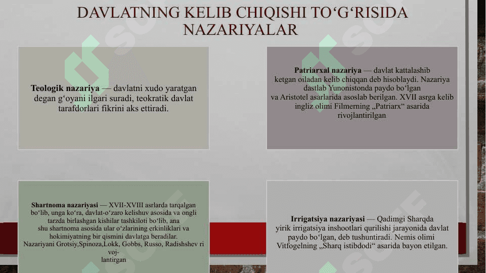 Ingliz faylasuflari (T. Gobbs va J. Lokk) erkinlik, huquq va davlatning o’zaro aloqadorligi haqida 3