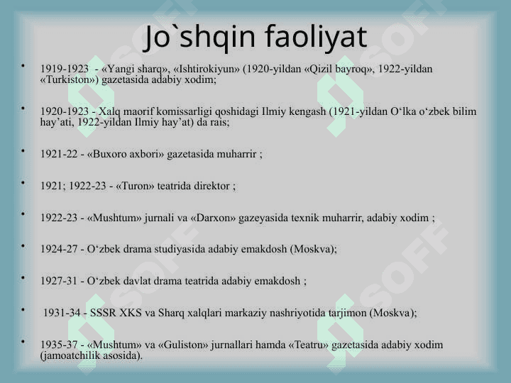 Abdulhamid Sulaymon o`g`li Cho`lpon 6