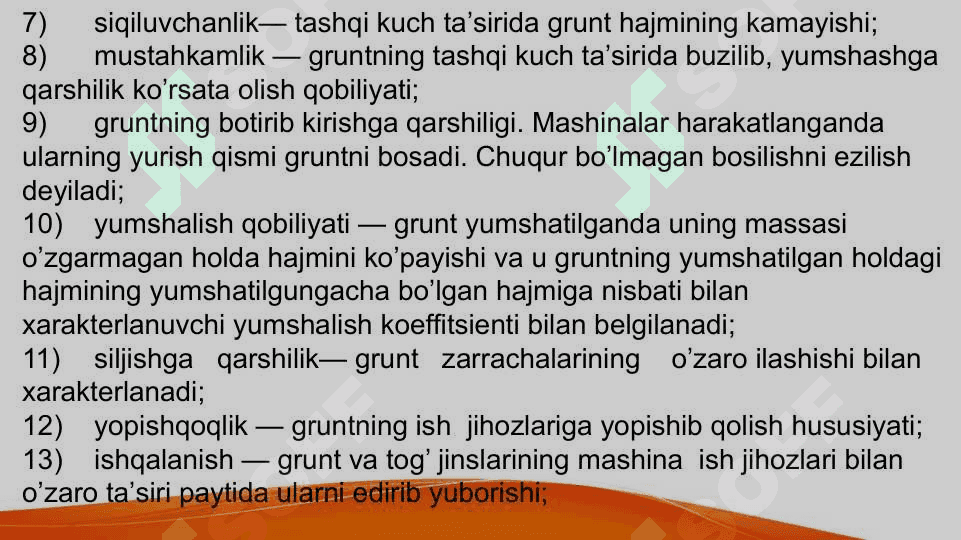 Gruntlarning asosiy xossalari 4