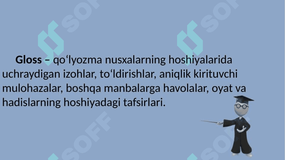 Manbalarning janriy o'ziga xosliklari 2