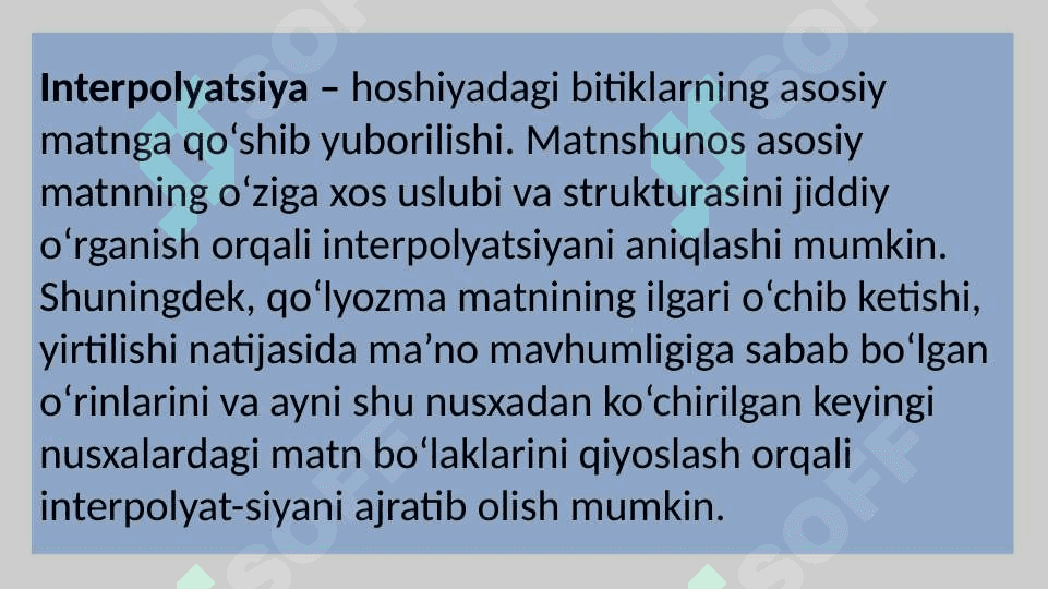 Manbalarning janriy o'ziga xosliklari 3
