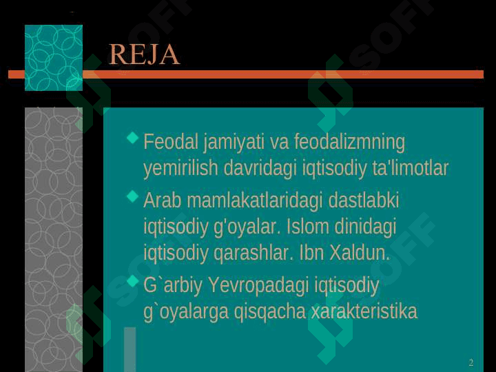 Arab davlatlarida feodalizm davridagi iqtisodiy g`oyalar 2