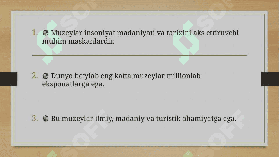DUNYONING ENG KATTA TOP 6 MUZEYLARI 2