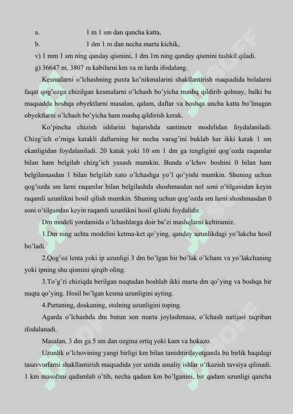 Boshlang‘ich sinf matematika darslarida miqdorlarni o‘rganish metodikasi 4